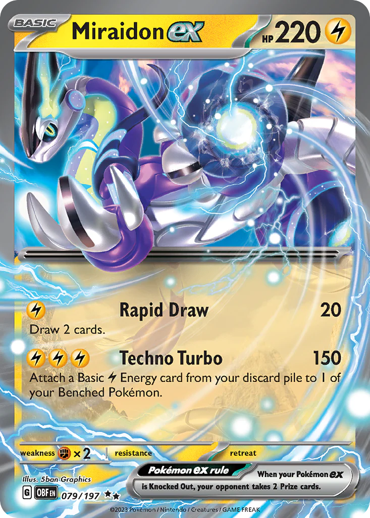 Miraidon ex (79/197) - [Holo Foil] Obsidian Flames (OBF)