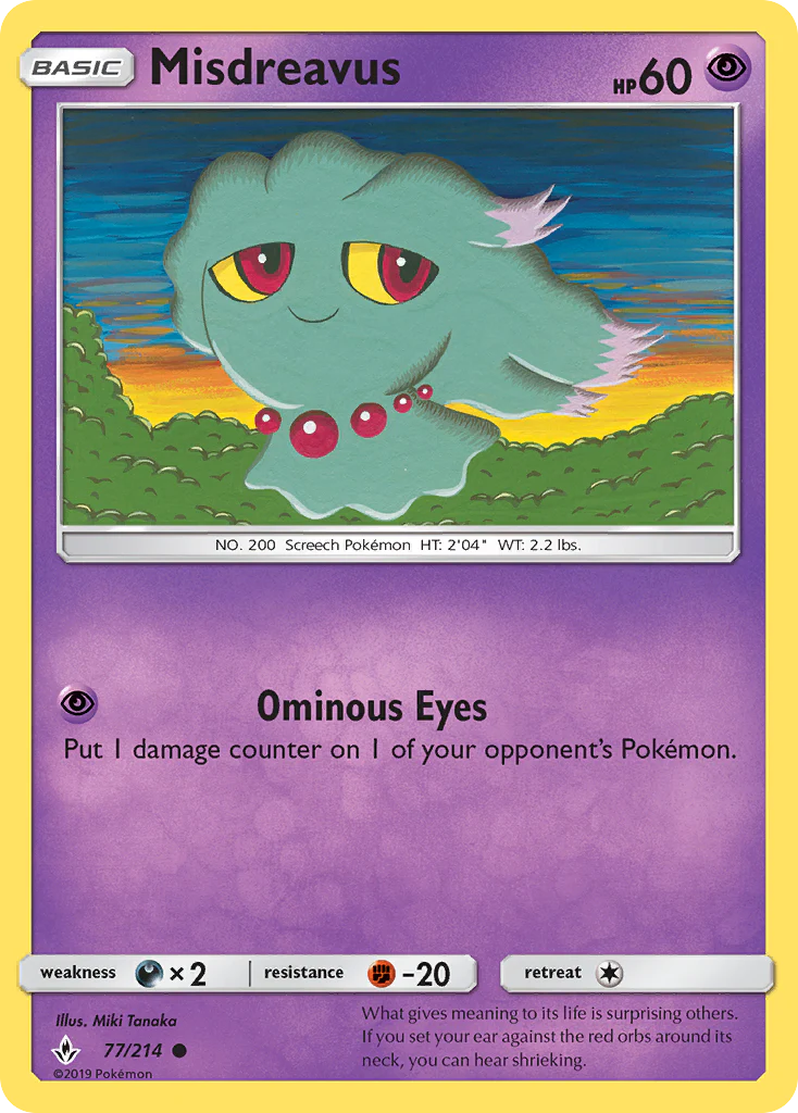Misdreavus (77/214) - [Reverse Holo] Unbroken Bonds (UNB)