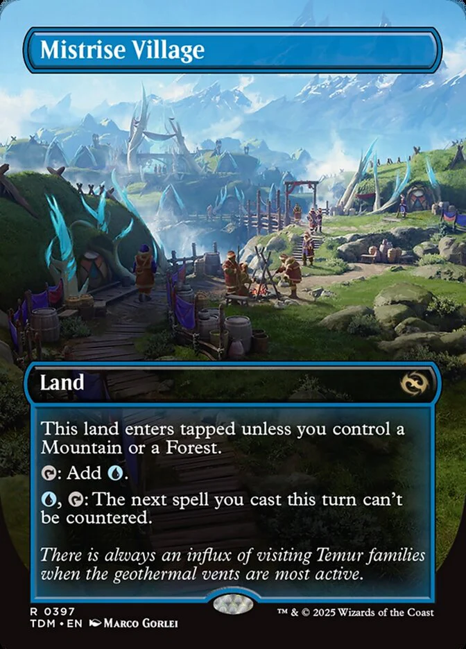 Mistrise Village (397) - [Borderless] Tarkir: Dragonstorm (TDM)