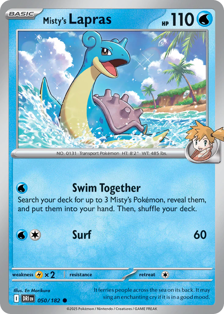 Misty's Lapras (50/182) - [Reverse Holo] Destined Rivals (DRI)