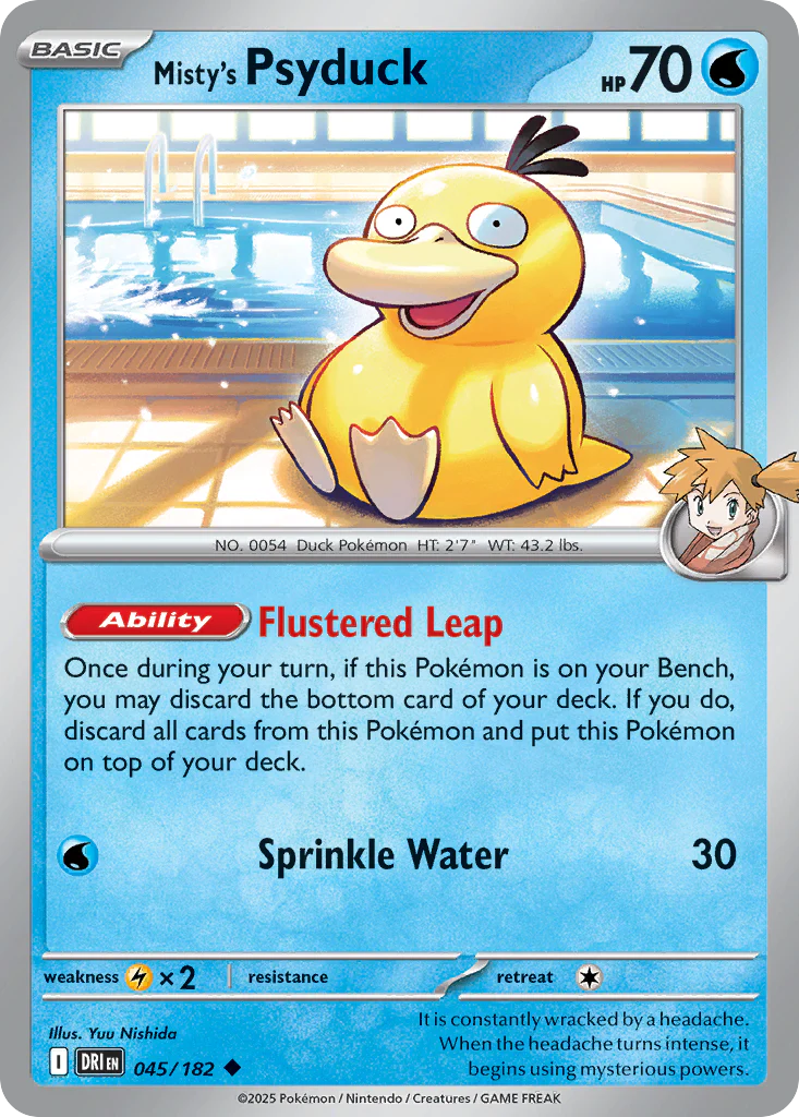 Misty's Psyduck (45/182) - [Reverse Holo] Destined Rivals (DRI)