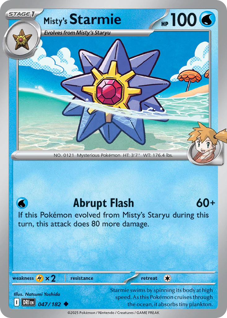Misty's Starmie (47/182) - [Reverse Holo] Destined Rivals (DRI)