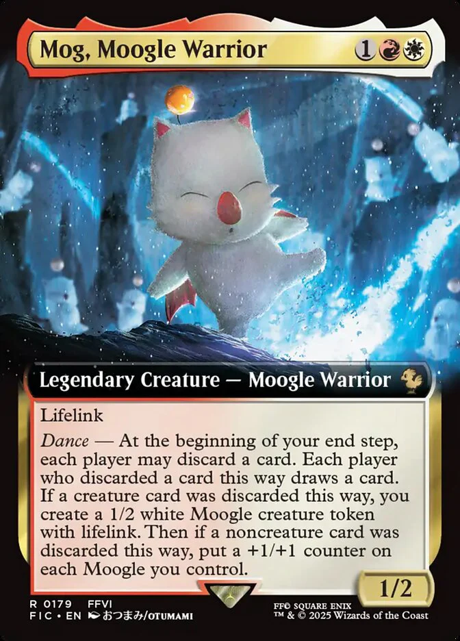 Mog, Moogle Warrior (179) - [Foil, Extended Art] Final Fantasy Commander (FIC)