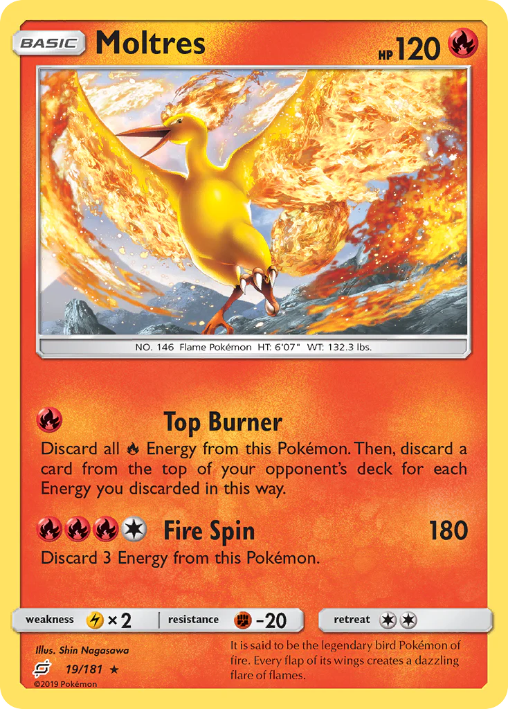 Moltres (19/181) - [Reverse Holo] Team Up (TEU)