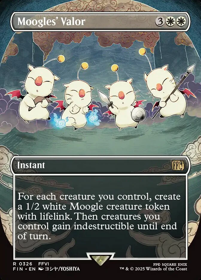 Moogles' Valor (326) - [Foil, Borderless] Final Fantasy (FIN)
