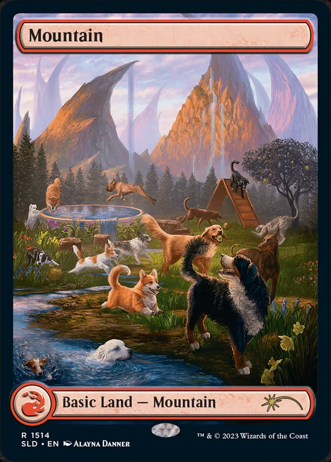 Mountain (1514) - [Foil, Full Art] Secret Lair Drop (SLD)
