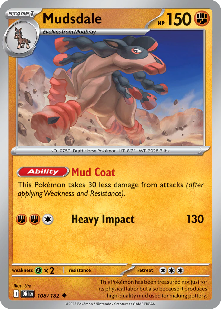 Mudsdale (108/182) - [Reverse Holo] Destined Rivals (DRI)