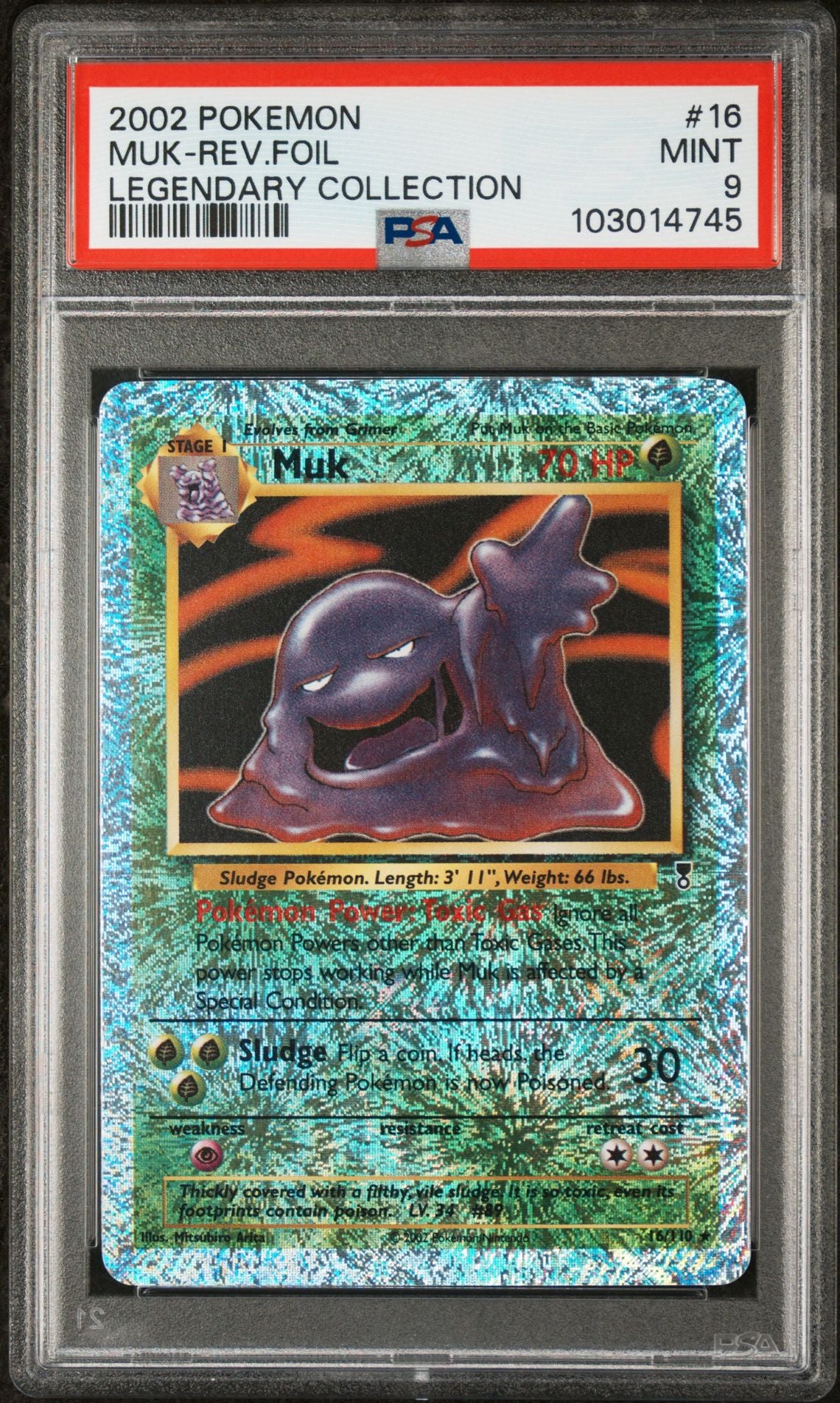 Muk #16 - [Reverse Holo, Graded PSA 9] Legendary Collection - Image 2