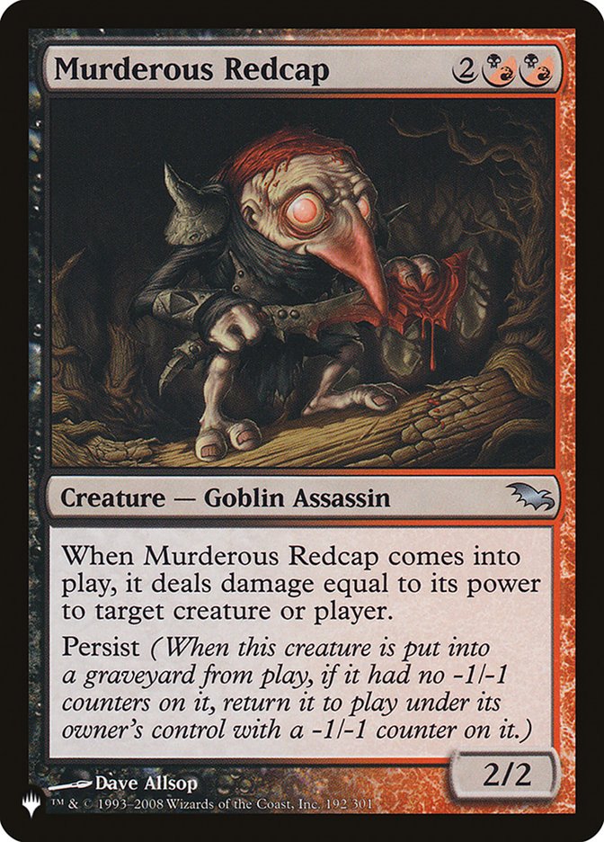 Murderous Redcap - The List (PLST)