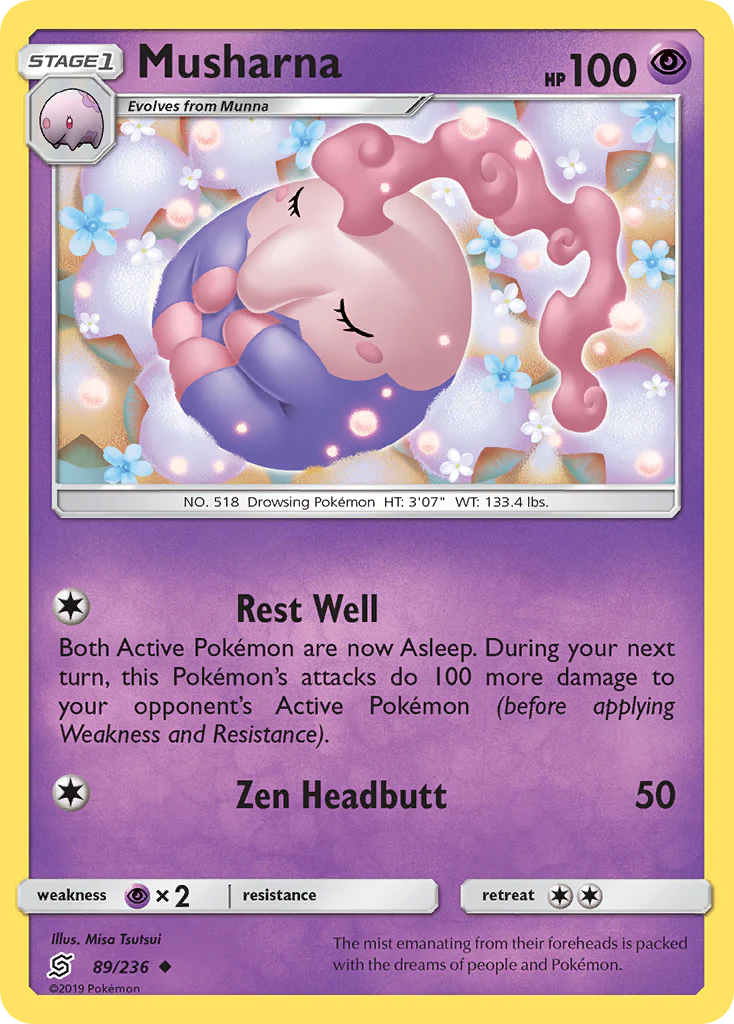 Musharna (89/236) - [Reverse Holo] Unified Minds (UNM)