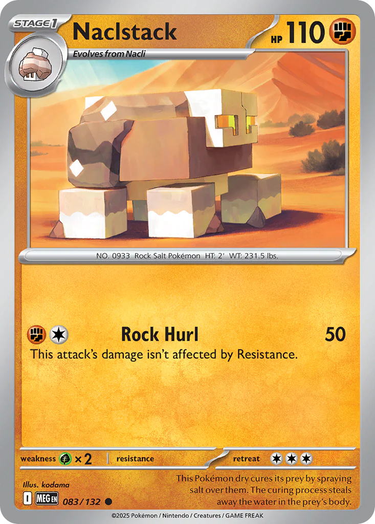 Naclstack (83/132) - [Reverse Holo] Mega Evolution (MEG)