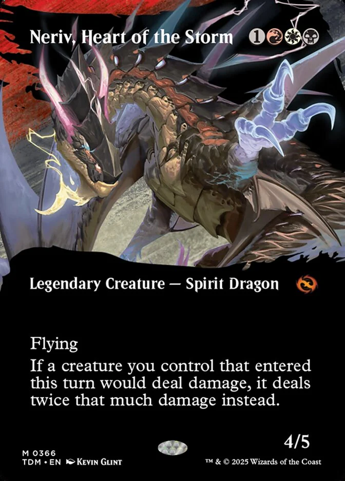 Neriv, Heart of the Storm (366) - [Foil, Showcase] Tarkir: Dragonstorm (TDM)