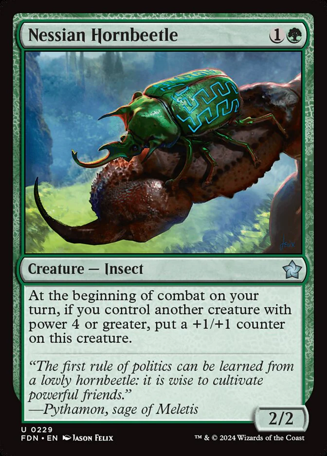 Nessian Hornbeetle - [Foil] Foundations (FDN)