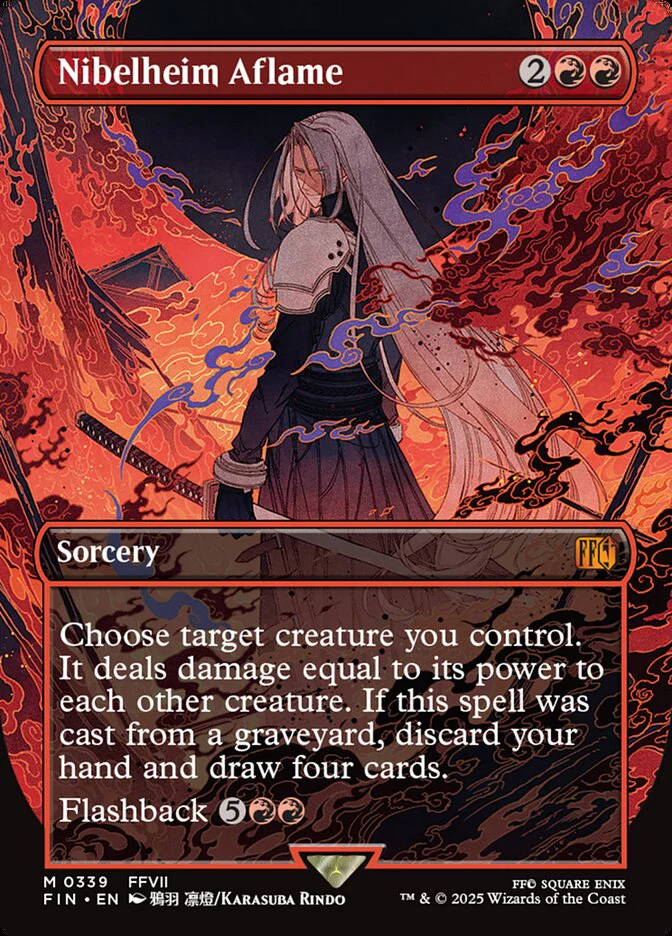 Nibelheim Aflame (339) - [Foil, Borderless] Final Fantasy (FIN)