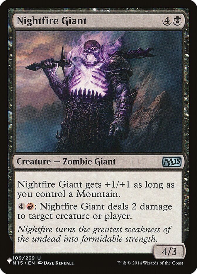 Nightfire Giant - The List (PLST)