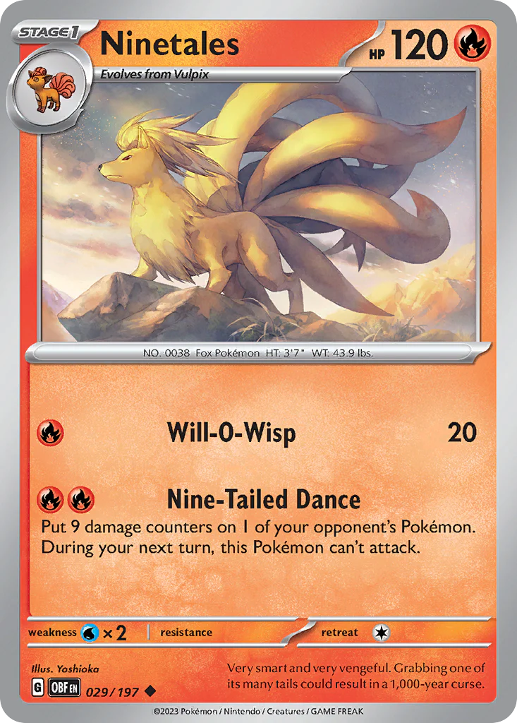 Ninetales (29/197) - Obsidian Flames (OBF)