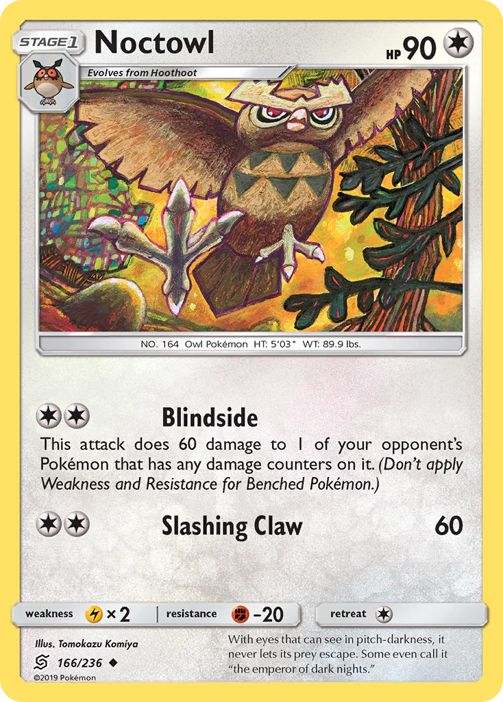 Noctowl (166/236) - [Reverse Holo] Unified Minds (UNM)
