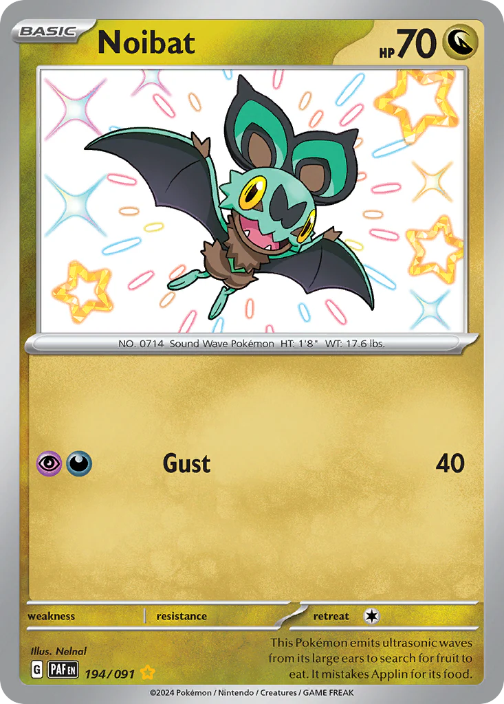 Noibat (194/91) - [Shiny Holo] Paldean Fates (PAF)