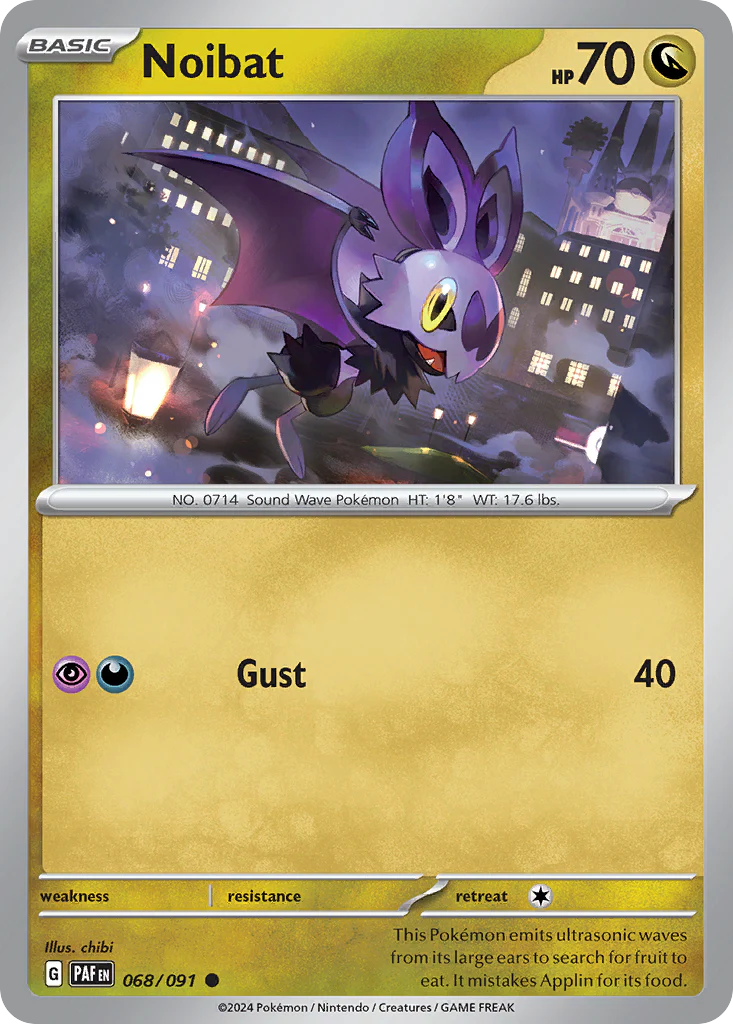 Noibat (68/91) - [Reverse Holo] Paldean Fates (PAF)
