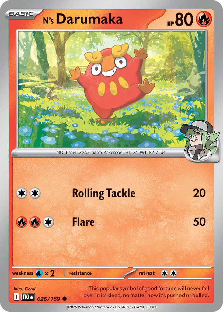 N's Darumaka (26/159) - [Reverse Holo] Journey Together (JTG)
