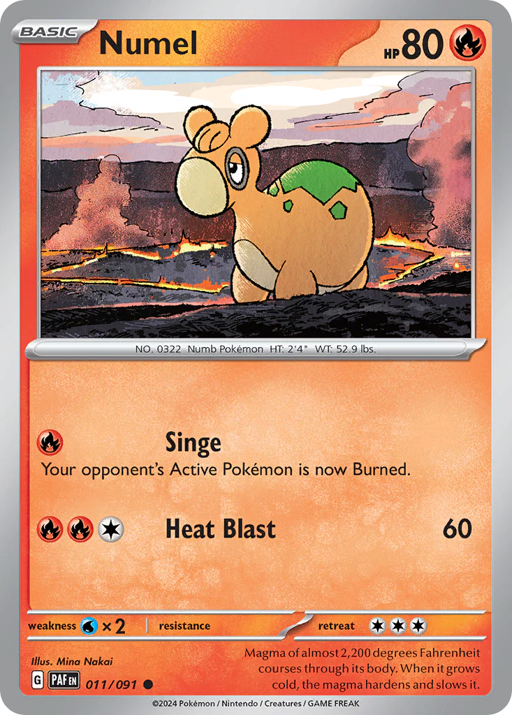 Numel (11/91) - [Reverse Holo] Paldean Fates (PAF)