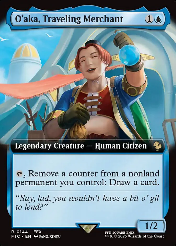 O'aka, Traveling Merchant (144) - [Extended Art] Final Fantasy Commander (FIC)