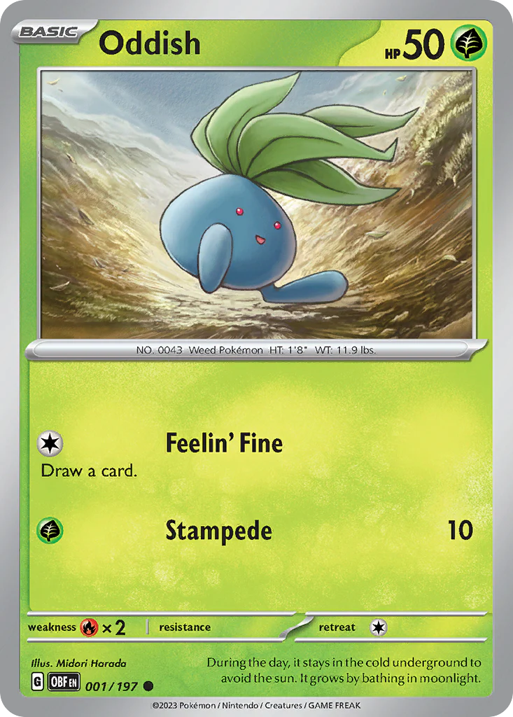 Oddish (1/197) - Obsidian Flames (OBF)
