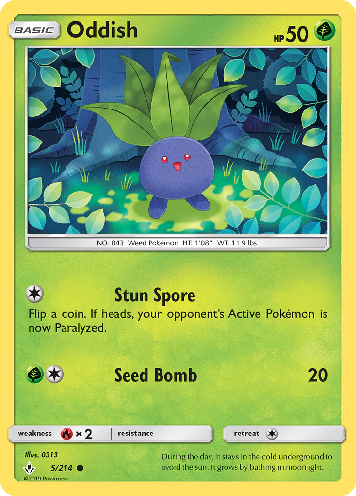 Oddish (5/214) - [Reverse Holo] Unbroken Bonds (UNB)