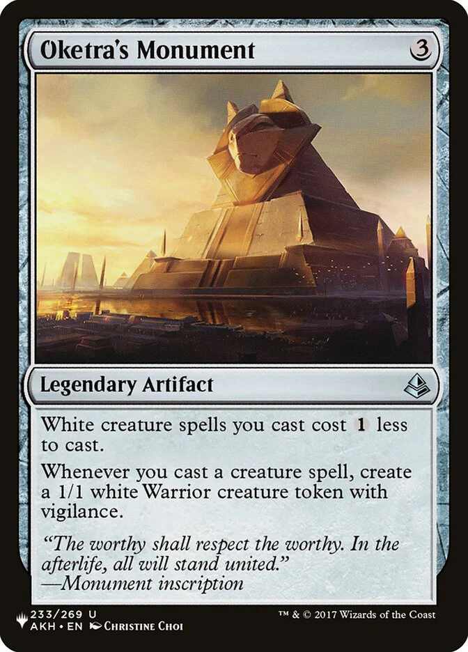 Oketra's Monument - The List (PLST)