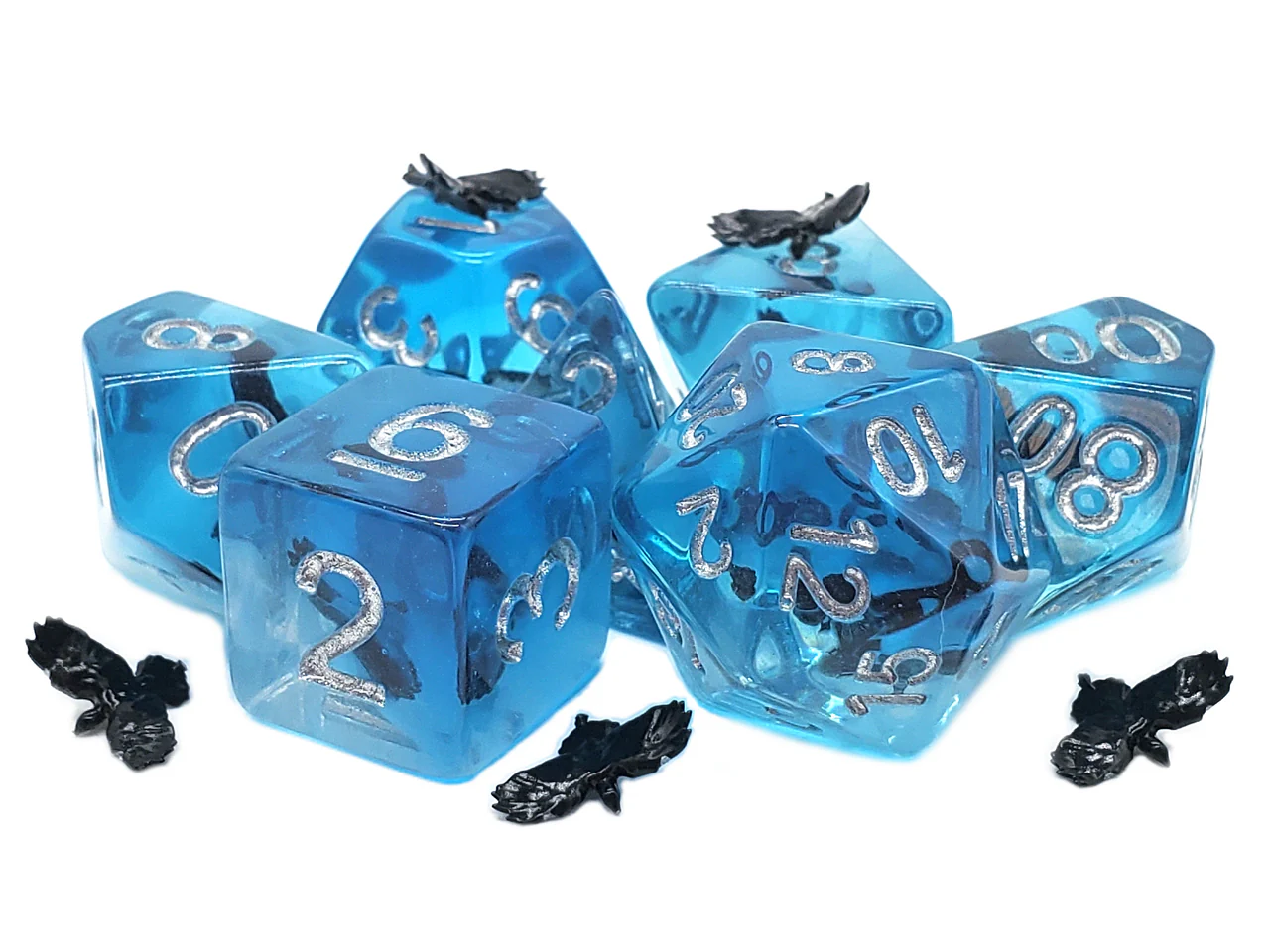 Old School 7 Piece DnD RPG Dice Set: Animal Kingdom - Bird of Prey