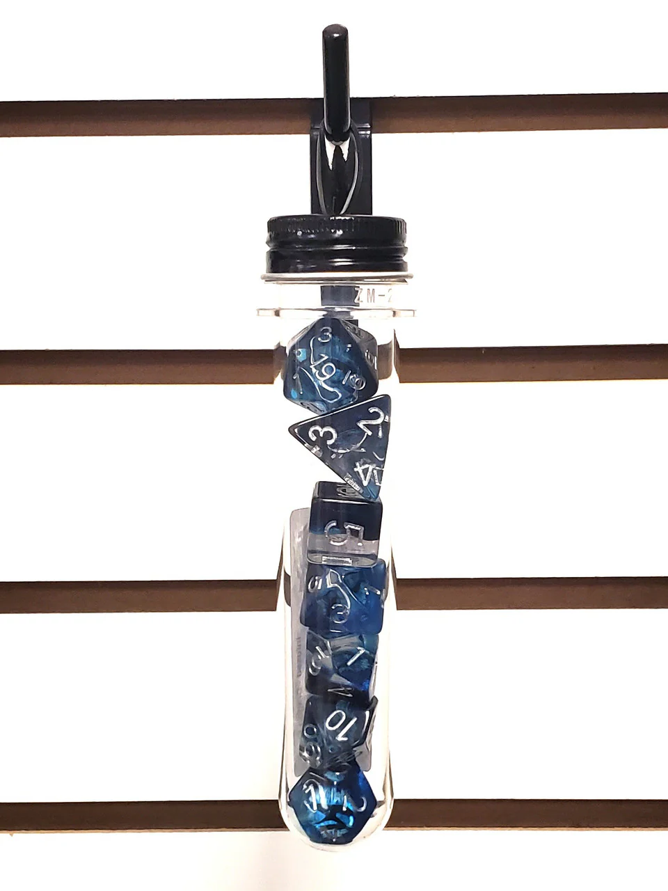 Old School 7 Piece DnD RPG Dice Set: Infused - Dragon Eye Blue - Image 2