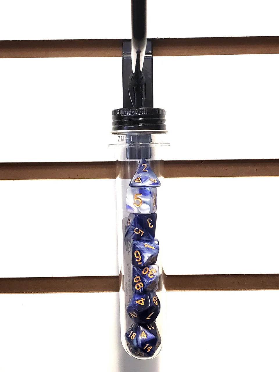 Old School 7 Piece DnD RPG Dice Set: Vorpal - Purple & Grey - Image 2