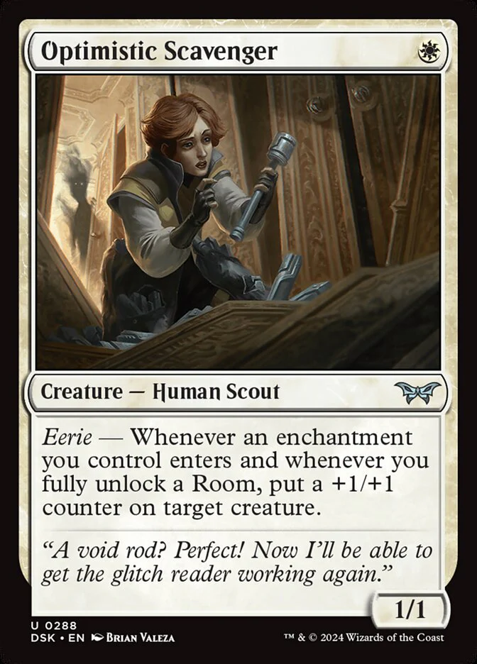 Optimistic Scavenger - [Foil, Lurking Evil] Duskmourn: House of Horror (DSK)
