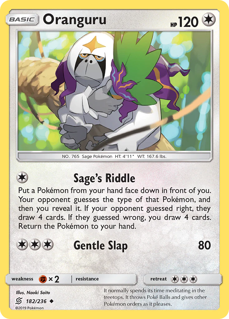 Oranguru (182/236) - [Reverse Holo] Unified Minds (UNM)