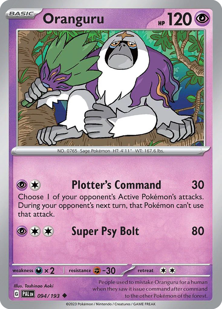 Oranguru (94/193) - [Reverse Holo] Paldea Evolved (PAL)