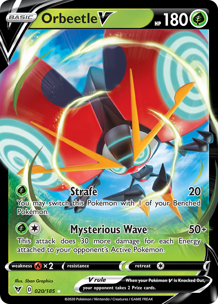 Orbeetle V (20/185) - [Holo Foil] Vivid Voltage (VIV)