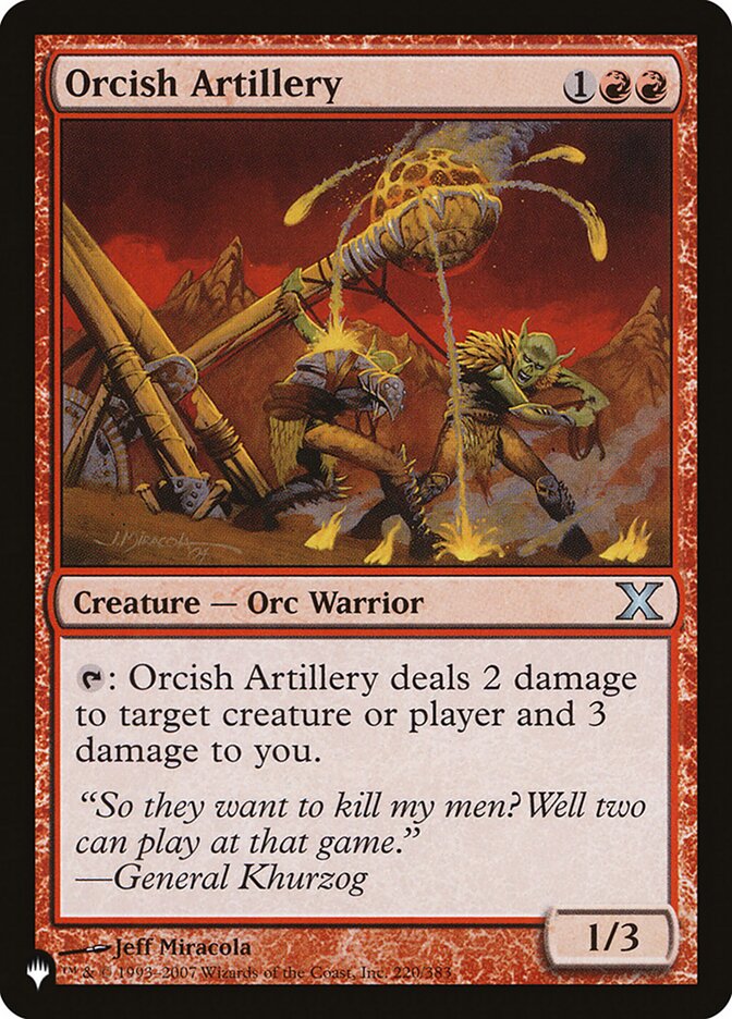 Orcish Artillery - The List (PLST)
