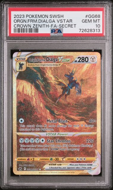 Origin Forme Dialga Vstar Secret #GG68 - [Graded PSA 10] Sword And Shield Crown Zenith