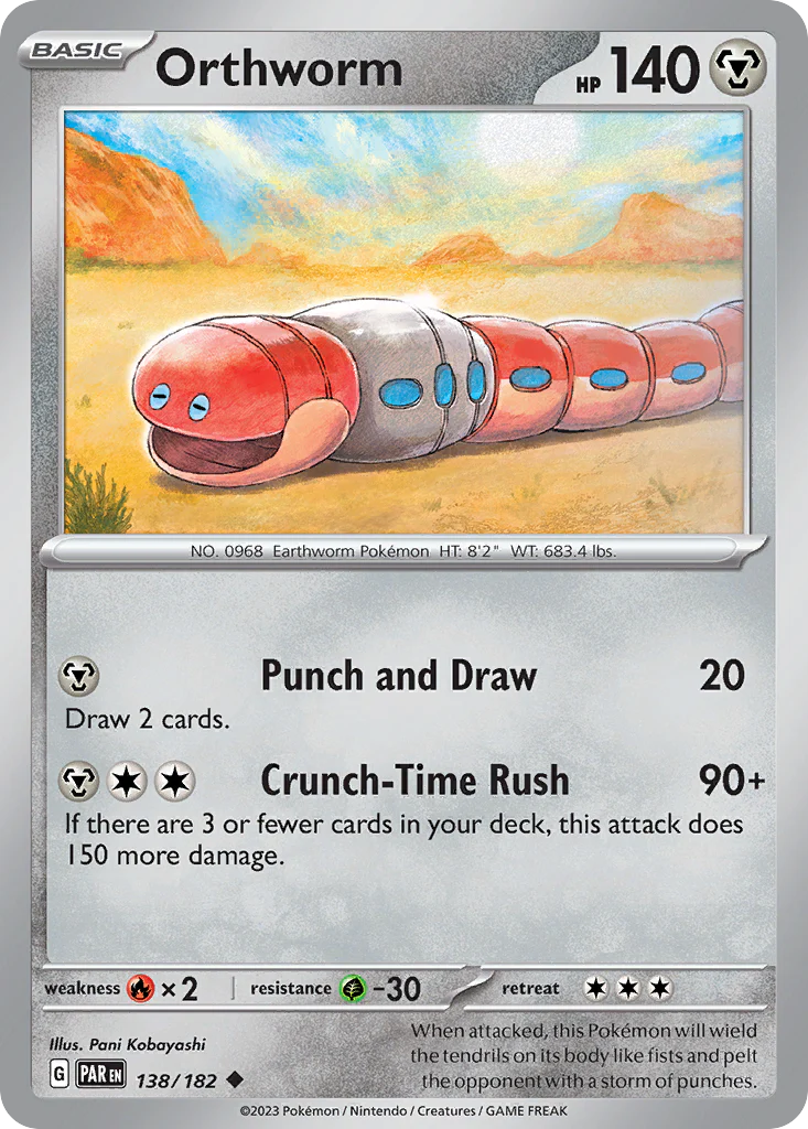 Orthworm (138/182) - [Reverse Holo] Paradox Rift (PAR)