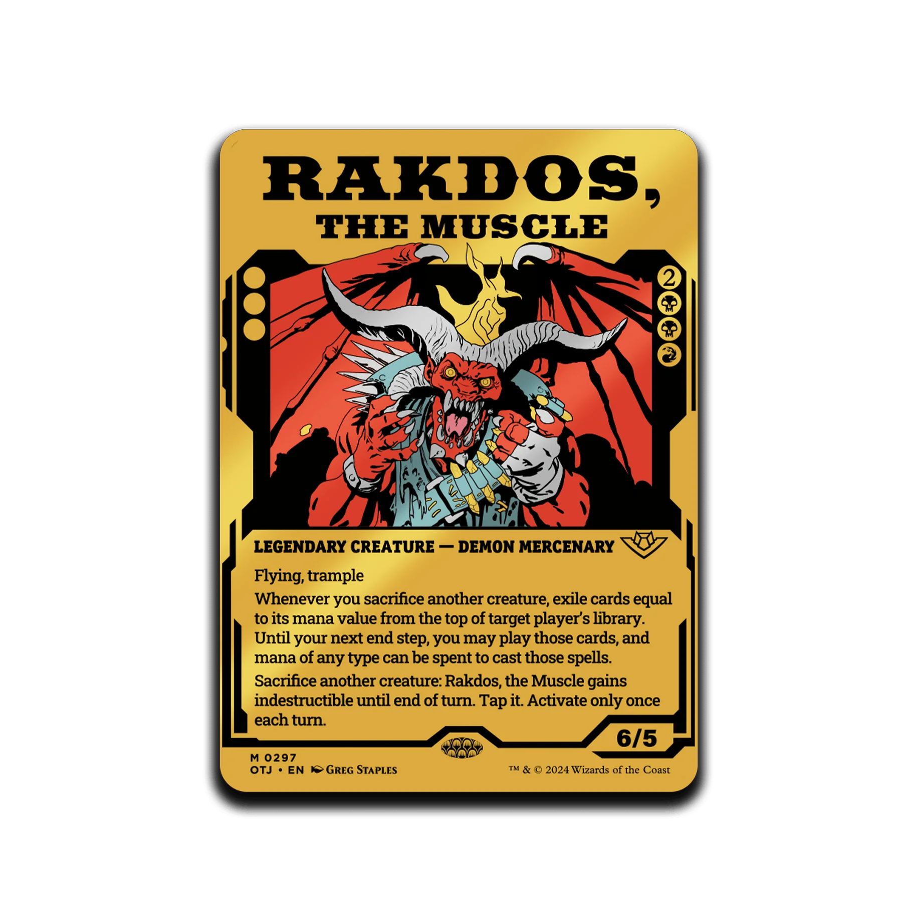 Outlaws of Thunder Junction - Pinfinity Limited Edition AR-Enhanced Pin (Rakdos, The Muscle) - Outlaws of Thunder Junction (OTJ) - Image 2