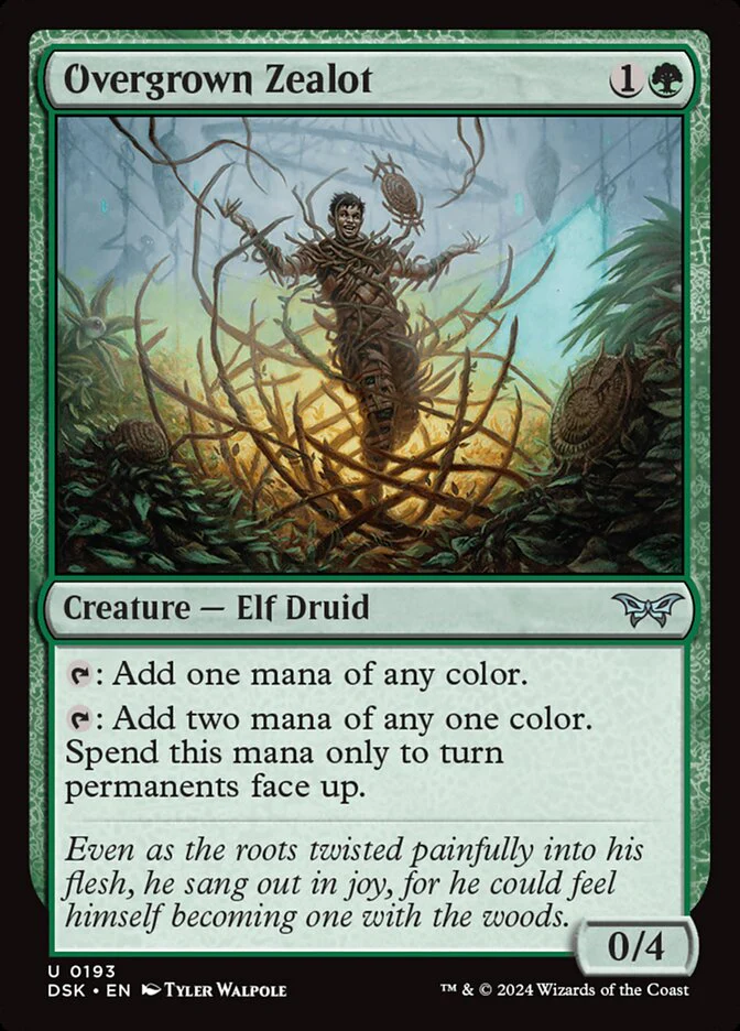 Overgrown Zealot - [Foil] Duskmourn: House of Horror (DSK)