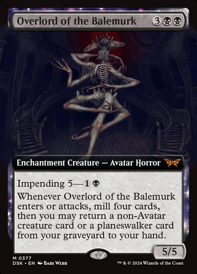 Overlord of the Balemurk - [Foil, Extended Art] Duskmourn: House of Horror (DSK)