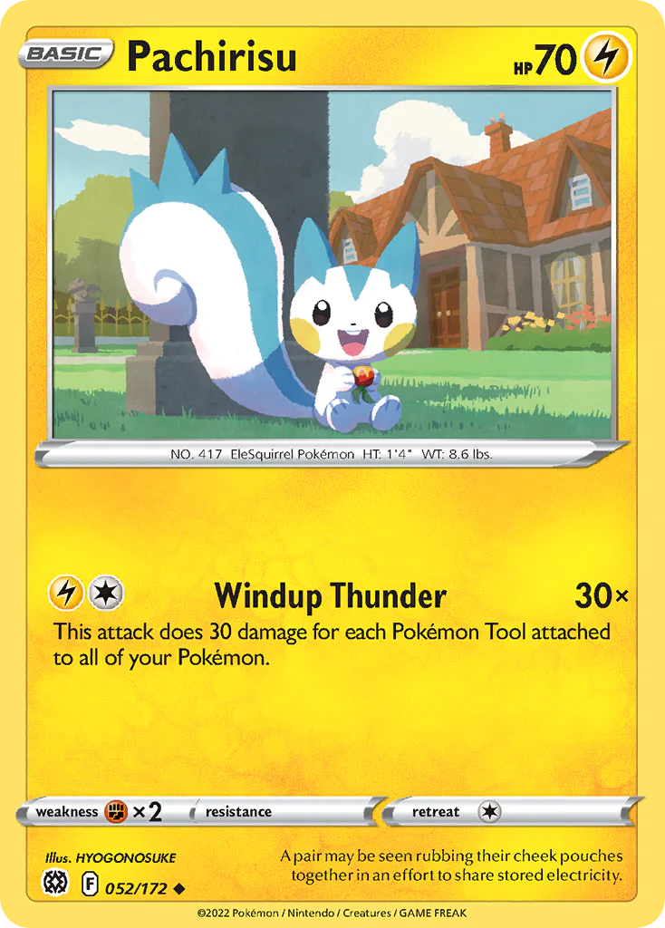 Pachirisu (52/172) - [Reverse Holo] Brilliant Stars (BRS)