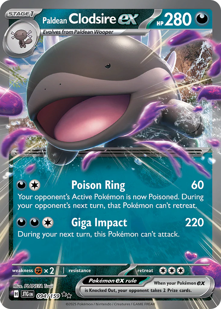 Paldean Clodsire ex (94/159) - [Holo Foil] Journey Together (JTG)