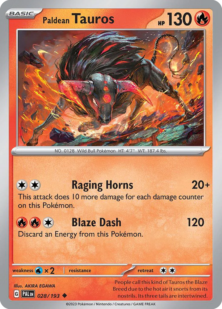Paldean Tauros (28/193) - [Reverse Holo] Paldea Evolved (PAL)