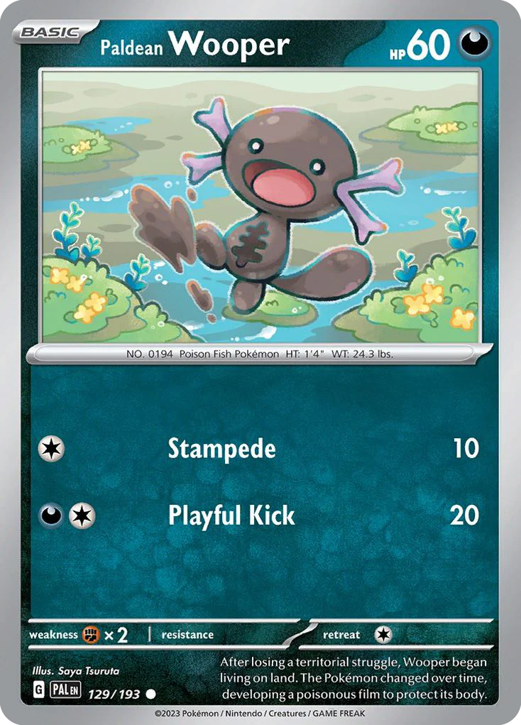 Paldean Wooper (129/193) - [Reverse Holo] Paldea Evolved (PAL)