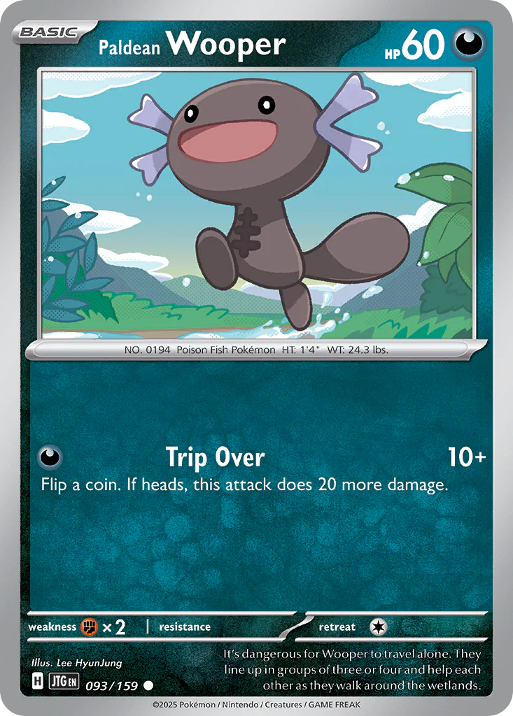 Paldean Wooper (93/159) - [Reverse Holo] Journey Together (JTG)