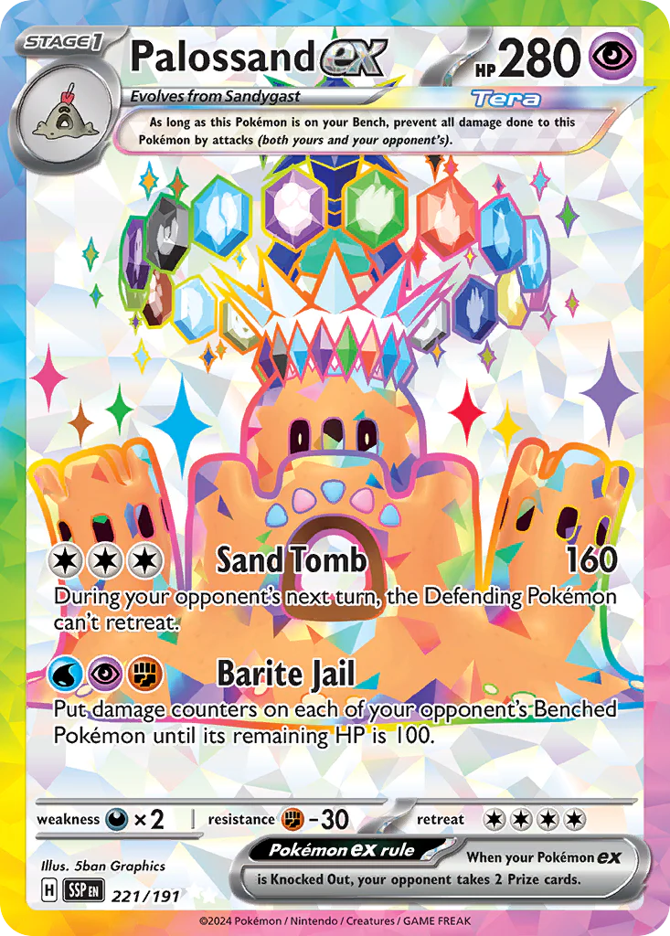Palossand ex (221/191) - [Full Art] Surging Sparks (SSP)