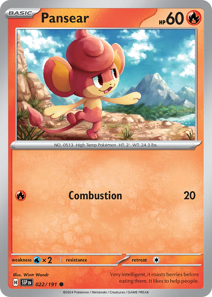 Pansear (22/191) - [Reverse Holo] Surging Sparks (SSP)