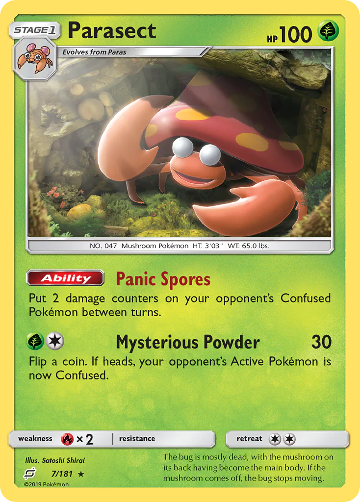 Parasect (7/181) - [Reverse Holo] Team Up (TEU)